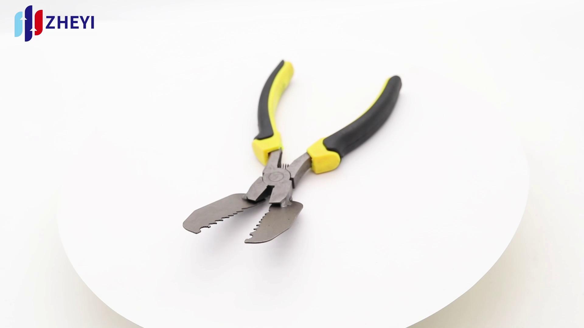 橙柄加强粗齿面板钳子